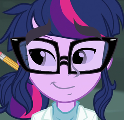 Size: 612x594 | Tagged: safe, edit, edited screencap, screencap, flash sentry, sci-twi, twilight sparkle, equestria girls, g4, my little pony equestria girls: rainbow rocks, bad edit, face swap, flashface, what has science done