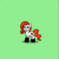 Size: 401x400 | Tagged: safe, pony, pony town, batman the animated series, clothes, dc comics, new batman adventures, pamela isley, pixel art, poison ivy, socks, solo