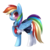 Size: 2100x2100 | Tagged: safe, artist:scarlet-spectrum, rainbow dash, pegasus, pony, g4, blushing, clothes, female, folded wings, high res, japanese school uniform, mare, rainbow dash always dresses in style, raised hoof, sailor uniform, school uniform, simple background, skirt, socks, solo, transparent background, uniform, white socks, wings