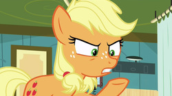 Size: 1274x713 | Tagged: safe, screencap, applejack, earth pony, pony, g4, where the apple lies, female, solo, teenage applejack