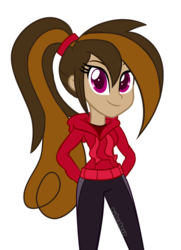 Size: 1024x1418 | Tagged: dead source, safe, artist:wubcakeva, oc, oc only, oc:cupcake slash, equestria girls, g4, clothes, hoodie, solo