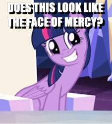 Size: 338x374 | Tagged: safe, edit, edited screencap, screencap, twilight sparkle, alicorn, pony, g4, to where and back again, adorkable, cute, dork, face of mercy, faic, female, image macro, innocent, meme, question, solo, twilight sparkle (alicorn)