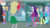 Size: 1280x720 | Tagged: safe, edit, edited screencap, screencap, aqua blossom, blueberry cake, cloudy kicks, derpy hooves, rarity, rose heart, human, epic rage time, equestria girls, g4, life is a runway, my little pony equestria girls: rainbow rocks, abuse, background human, derpybuse, eye beams, optic blast