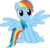 Size: 1800x1740 | Tagged: safe, artist:arifproject, rainbow dash, pony, g4, :3, cute, dashabetes, female, simple background, sitting, sitting catface meme, solo, spread wings, transparent background, vector