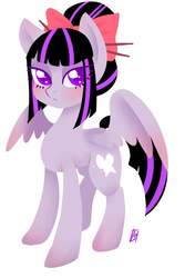 Size: 1442x2048 | Tagged: artist needed, safe, oc, oc only, pegasus, pony, bow, hair bow, solo