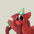 Size: 839x837 | Tagged: safe, artist:sinrar, oc, oc only, oc:bloodworm, adoracreepy, creepy, cute, female, gray background, hat, looking at you, party hat, simple background, smiling, solo, tentacle tongue, tentacles