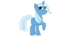 Size: 1560x799 | Tagged: safe, artist:magictimeymare12, trixie, pony, unicorn, g4, alternate hairstyle, female, mare, simple background, solo, transparent background, vector