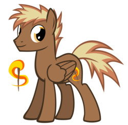 Size: 900x878 | Tagged: safe, artist:the smiling pony, oc, oc only, oc:firebrand, pegasus, pony, g4, cutie mark, looking at you, simple background, smiling, solo, transparent background, vector