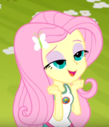 Size: 368x427 | Tagged: safe, screencap, fluttershy, equestria girls, g4, my little pony equestria girls: legend of everfree, cropped, female, flutterhigh, high, solo