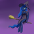 Size: 1000x1000 | Tagged: safe, artist:acceleron, princess luna, anthro, unguligrade anthro, g4, broom, female, flying, flying broomstick, halloween, hat, looking at you, night, solo, witch, witch hat