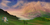 Size: 1500x750 | Tagged: safe, artist:slamjam, princess celestia, human, g4, bob ross, field, grass, lake, mountain, mountain range, scenery, sunset