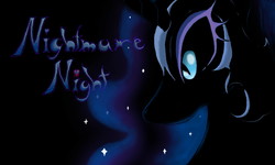 Size: 1600x960 | Tagged: safe, artist:lordspiffy, nightmare moon, g4, 3ds, colors! 3d, female, lost and found edges, nightmare night, silhouette, solo