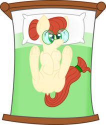 Size: 1280x1512 | Tagged: safe, artist:plone, oc, oc only, oc:penny inkwell, earth pony, pony, bed, braces, cute, dock, glasses, nerd, on back, solo