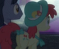 Size: 346x287 | Tagged: safe, screencap, crimson cream, diamond cutter, fashion statement, mare e. belle, pony, g4, the saddle row review, butt, cropped, female, mare, op i can't see shit, plot, solo focus