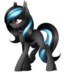 Size: 1334x1460 | Tagged: safe, artist:scarlet-spectrum, oc, oc only, bat pony, pony, fangs, simple background, solo, transparent background