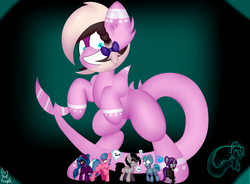 Size: 1280x943 | Tagged: safe, artist:paulpeopless, oc, oc only, oc:ashee, oc:blue sparks, oc:optica, oc:para norma, oc:paulpeoples, oc:raida, oc:rosey ring, earth pony, original species, pony, shark pony, unicorn, creepy crawlers