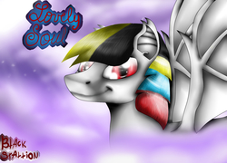 Size: 1280x920 | Tagged: safe, artist:black stallion, oc, oc only, oc:lovely soul, bat pony, pony, female, gift art, solo