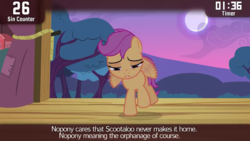 Size: 640x360 | Tagged: safe, screencap, scootaloo, pony, cinemare sins, flight to the finish, g4, female, solo