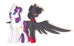 Size: 2312x1453 | Tagged: safe, artist:clefficia, oc, oc only, alicorn, pegasus, pony, tongue out