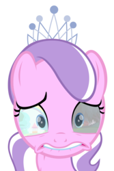 Size: 1745x2605 | Tagged: safe, artist:s4ncho, diamond tiara, earth pony, pony, crusaders of the lost mark, g4, choice, dilemma, eye reflection, female, gazebo, lip bite, newbie artist training grounds, ponyville schoolhouse, rainbow, simple background, solo, transparent background