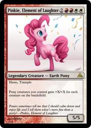 Size: 375x523 | Tagged: safe, artist:dfer32, artist:magicbronie24, pinkie pie, g4, card, female, magic the gathering, solo, trading card