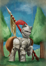 Size: 1561x2233 | Tagged: safe, artist:otakuap, oc, oc only, armor, solo, tree