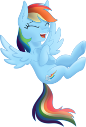 Size: 3000x4418 | Tagged: safe, artist:theshadowstone, rainbow dash, g4, backwards cutie mark, female, laughing, simple background, solo, transparent background