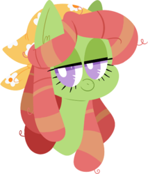 Size: 403x473 | Tagged: safe, artist:pondee, tree hugger, g4, bust, cute, female, huggerbetes, lidded eyes, lineless, looking at you, simple background, solo, transparent background