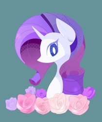 Size: 1024x1221 | Tagged: safe, artist:91o42, artist:auntie_grub, rarity, pony, unicorn, g4, cute, female, flower, raribetes, rose, simple background, solo