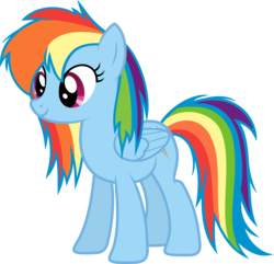 Size: 6000x5776 | Tagged: safe, artist:slb94, rainbow dash, g4, 80s hair, absurd resolution, alternate hairstyle, female, long mane, simple background, solo, transparent background, vector