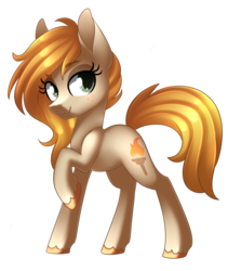 Size: 1829x2167 | Tagged: safe, artist:scarlet-spectrum, oc, oc only, oc:parlay, earth pony, pony, commission, freckles, raised hoof, simple background, smiling, solo, transparent background, unshorn fetlocks