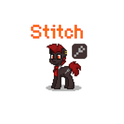 Size: 400x400 | Tagged: safe, oc, oc only, oc:stitch, pony, pony town, simple background, solo, transparent background