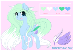 Size: 4830x3363 | Tagged: safe, artist:fluffymaiden, oc, oc only, oc:amaranthine sky, pegasus, pony, reference sheet, solo