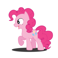 Size: 4001x4000 | Tagged: safe, artist:dalehogg, pinkie pie, g4, absurd resolution, female, raised hoof, simple background, solo, transparent background, vector
