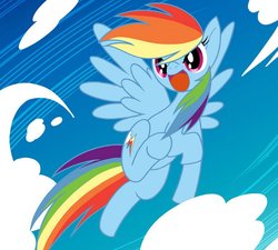 Size: 800x720 | Tagged: safe, artist:imaga3, rainbow dash, g4, cloud, female, sky, solo