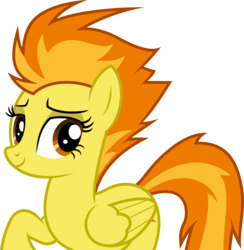 Size: 4882x5000 | Tagged: safe, artist:dashiesparkle, spitfire, pegasus, pony, g4, top bolt, absurd resolution, cute, female, raised hoof, show accurate, simple background, smiling, solo, transparent background, vector