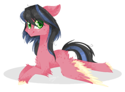 Size: 839x617 | Tagged: safe, artist:huirou, oc, oc only, oc:autumn leaves, pegasus, pony, prone, simple background, solo, transparent background
