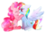 Size: 1404x1001 | Tagged: safe, artist:vailetofficial, pinkie pie, rainbow dash, g4, boop, cute, eyes closed, female, lesbian, nose wrinkle, noseboop, nuzzling, ship:pinkiedash, shipping, simple background, spread wings, transparent background, wingboner