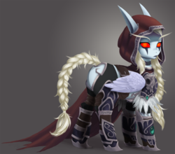 Size: 1181x1040 | Tagged: safe, artist:lexipants, pony, long ears, ponified, solo, sylvanas windrunner, warcraft, world of warcraft