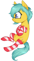 Size: 700x1250 | Tagged: safe, artist:higglytownhero, oc, oc only, clothes, glasses, simple background, socks, solo, striped socks, transparent background