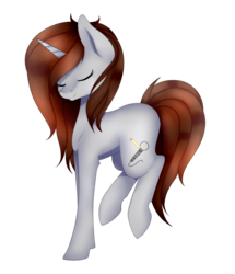Size: 1771x2061 | Tagged: safe, artist:itsizzybel, oc, oc only, oc:painted melody, pony, unicorn, eyes closed, female, mare, simple background, solo, transparent background
