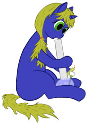 Size: 467x655 | Tagged: safe, oc, oc only, pony, unicorn, 420 years in ms paint, bong, drugs, marijuana, simple background, solo, transparent background