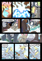 Size: 1024x1497 | Tagged: safe, artist:kazziepones, artist:ketirz, derpy hooves, elephant, pegasus, pony, comic:lonely hooves, g4, female, mare