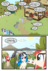 Size: 1024x1497 | Tagged: safe, artist:kazziepones, artist:ketirz, derpy hooves, dj pon-3, rainbow dash, rarity, vinyl scratch, oc, oc:lonely hooves, pegasus, pony, comic:lonely hooves, g4, comic, female, glasses, mare