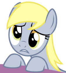 Size: 3254x3595 | Tagged: safe, artist:greenmachine987, derpy hooves, pegasus, pony, slice of life (episode), bust, cute, derpabetes, female, mare, simple background, solo, transparent background, vector, worried