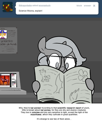 Size: 666x800 | Tagged: safe, artist:egophiliac, princess luna, moonstuck, g4, book, computer, female, filly, grayscale, monochrome, science woona, solo, woona, younger