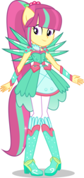 Size: 2852x6000 | Tagged: safe, artist:limedazzle, edit, vector edit, fluttershy, sour sweet, equestria girls, g4, my little pony equestria girls: legend of everfree, absurd resolution, alternate universe, boots, clothes, clothes swap, comments locked down, crystal guardian, crystal wings, female, graveyard of comments, high heel boots, legs, pants, ponied up, ponytail, shadow, show accurate, simple background, smiling, solo, sparkles, transparent background, vector