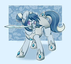 Size: 2898x2615 | Tagged: safe, artist:djkaskan, derpibooru exclusive, oc, oc only, pony, high res, solo, sword, weapon
