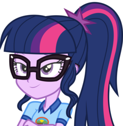 Size: 3000x3074 | Tagged: safe, artist:uponia, sci-twi, twilight sparkle, equestria girls, g4, my little pony equestria girls: legend of everfree, clothes, female, high res, simple background, smiling, smirk, solo, transparent background, vector