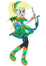 Size: 752x1063 | Tagged: safe, artist:jucamovi1992, derpy hooves, equestria girls, g4, my little pony equestria girls: friendship games, archery, female, simple background, solo, transparent background